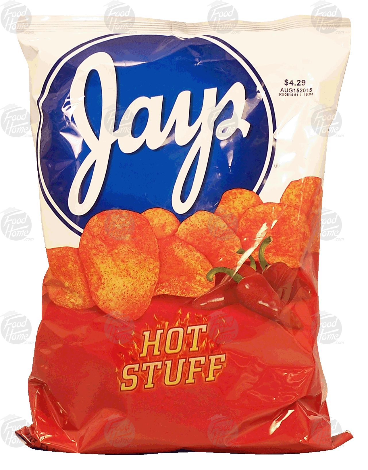 Jay's Hot Stuff hot flavored potato chips Full-Size Picture